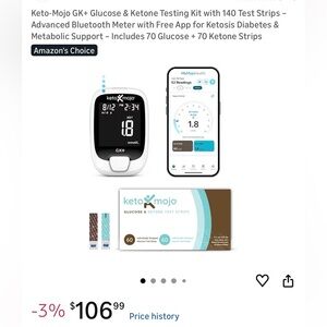 GK+ Glucose & Ketone Meter Kit — White